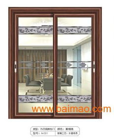 佛山鋁合金門窗廠 解析83料電泳香檳豪華雙軌推拉門